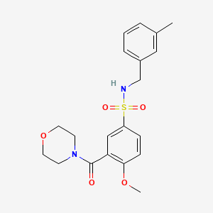 molecular formula C20H24N2O5S B4830437 4-methoxy-N-(3-methylbenzyl)-3-(4-morpholinylcarbonyl)benzenesulfonamide 