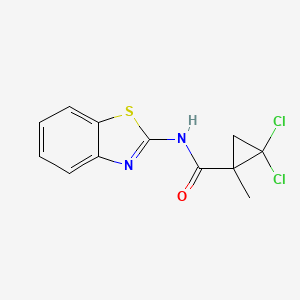 molecular formula C12H10Cl2N2OS B4830449 N-(1,3-benzothiazol-2-yl)-2,2-dichloro-1-methylcyclopropanecarboxamide 