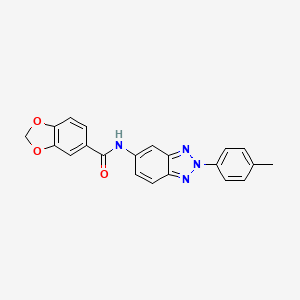 N-[2-(4-methylphenyl)-2H-1,2,3-benzotriazol-5-yl]-1,3-benzodioxole-5-carboxamide