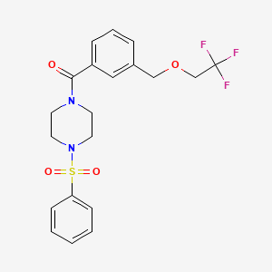 [4-(PHENYLSULFONYL)PIPERAZINO]{3-[(2,2,2-TRIFLUOROETHOXY)METHYL]PHENYL}METHANONE