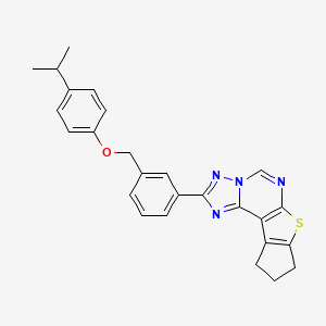 2-{3-[(4-isopropylphenoxy)methyl]phenyl}-9,10-dihydro-8H-cyclopenta[4,5]thieno[3,2-e][1,2,4]triazolo[1,5-c]pyrimidine