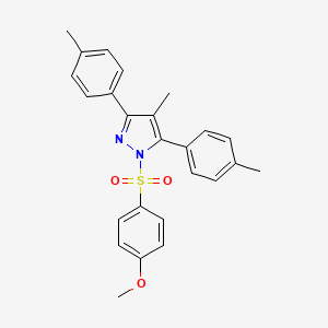 1-[(4-methoxyphenyl)sulfonyl]-4-methyl-3,5-bis(4-methylphenyl)-1H-pyrazole