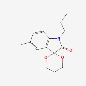 molecular formula C15H19NO3 B4830543 5'-methyl-1'-propylspiro[1,3-dioxane-2,3'-indol]-2'(1'H)-one 