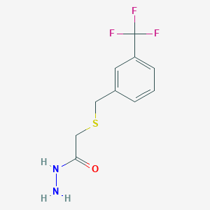 molecular formula C10H11F3N2OS B4830563 2-{[3-(Trifluoromethyl)benzyl]sulfanyl}acetohydrazide 