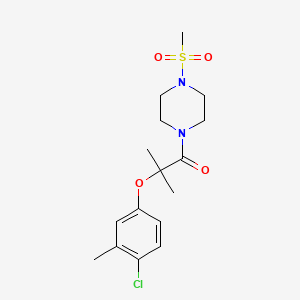 2-(4-CHLORO-3-METHYLPHENOXY)-2-METHYL-1-[4-(METHYLSULFONYL)PIPERAZINO]-1-PROPANONE