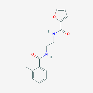 molecular formula C15H16N2O3 B483057 N-{2-[(2-methylbenzoyl)amino]ethyl}-2-furamide CAS No. 878699-05-9