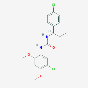 1-(5-Chloro-2,4-dimethoxyphenyl)-3-[1-(4-chlorophenyl)propyl]urea