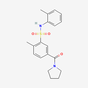 2-methyl-N-(2-methylphenyl)-5-(1-pyrrolidinylcarbonyl)benzenesulfonamide