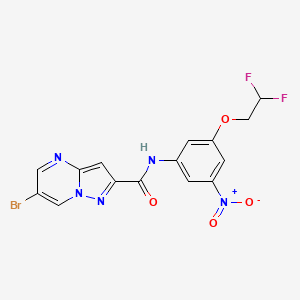 6-BROMO-N~2~-[3-(2,2-DIFLUOROETHOXY)-5-NITROPHENYL]PYRAZOLO[1,5-A]PYRIMIDINE-2-CARBOXAMIDE