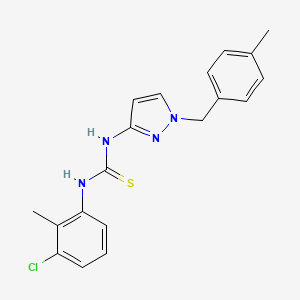 molecular formula C19H19ClN4S B4830612 N-(3-chloro-2-methylphenyl)-N'-[1-(4-methylbenzyl)-1H-pyrazol-3-yl]thiourea 