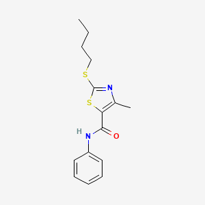 molecular formula C15H18N2OS2 B4830649 2-butylsulfanyl-4-methyl-N-phenyl-1,3-thiazole-5-carboxamide 