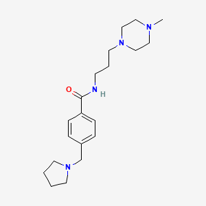 N-[3-(4-methyl-1-piperazinyl)propyl]-4-(1-pyrrolidinylmethyl)benzamide