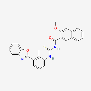 1-[3-(1,3-BENZOXAZOL-2-YL)-2-METHYLPHENYL]-3-(3-METHOXYNAPHTHALENE-2-CARBONYL)THIOUREA