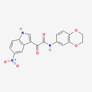 N-(2,3-dihydro-1,4-benzodioxin-6-yl)-2-(5-nitro-1H-indol-3-yl)-2-oxoacetamide