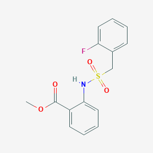 METHYL 2-[(2-FLUOROPHENYL)METHANESULFONAMIDO]BENZOATE