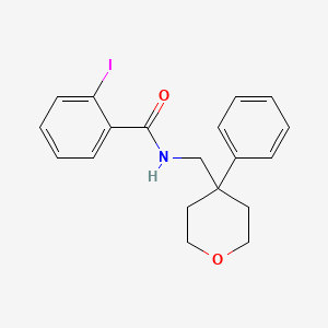 molecular formula C19H20INO2 B4830695 2-iodo-N-((4-phenyltetrahydro-2H-pyran-4-yl)methyl)benzamide 