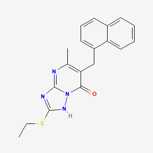 2-(ethylthio)-5-methyl-6-(1-naphthylmethyl)[1,2,4]triazolo[1,5-a]pyrimidin-7(4H)-one