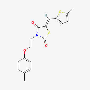 3-[2-(4-methylphenoxy)ethyl]-5-[(5-methyl-2-thienyl)methylene]-1,3-thiazolidine-2,4-dione