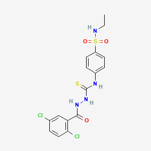 2-(2,5-dichlorobenzoyl)-N-{4-[(ethylamino)sulfonyl]phenyl}hydrazinecarbothioamide