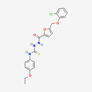 2-{5-[(2-chlorophenoxy)methyl]-2-furoyl}-N-(4-ethoxyphenyl)hydrazinecarbothioamide