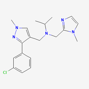 N-{[3-(3-chlorophenyl)-1-methyl-1H-pyrazol-4-yl]methyl}-N-[(1-methyl-1H-imidazol-2-yl)methyl]-2-propanamine