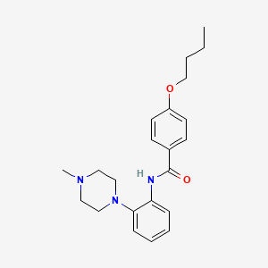 molecular formula C22H29N3O2 B4830789 4-butoxy-N-[2-(4-methyl-1-piperazinyl)phenyl]benzamide 