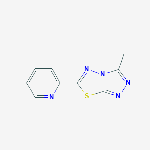 molecular formula C9H7N5S B483083 3-Methyl-6-(2-pyridinyl)[1,2,4]triazolo[3,4-b][1,3,4]thiadiazole CAS No. 876888-05-0