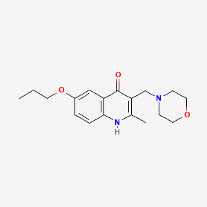 2-methyl-3-(4-morpholinylmethyl)-6-propoxy-4-quinolinol