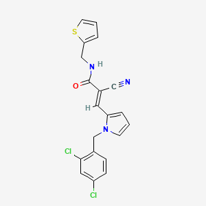 2-cyano-3-[1-(2,4-dichlorobenzyl)-1H-pyrrol-2-yl]-N-(2-thienylmethyl)acrylamide