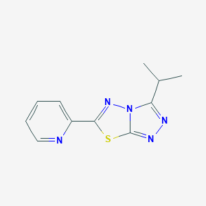 molecular formula C11H11N5S B483085 3-Isopropyl-6-(2-pyridinyl)[1,2,4]triazolo[3,4-b][1,3,4]thiadiazole CAS No. 876888-15-2