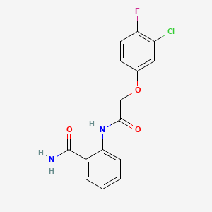 2-{[2-(3-CHLORO-4-FLUOROPHENOXY)ACETYL]AMINO}BENZAMIDE