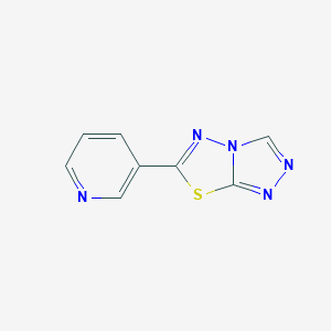 molecular formula C8H5N5S B483088 6-(3-Pyridinyl)[1,2,4]triazolo[3,4-b][1,3,4]thiadiazole CAS No. 825606-74-4