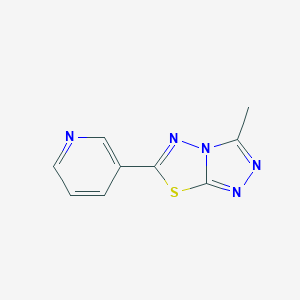 molecular formula C9H7N5S B483089 3-Methyl-6-(pyridin-3-yl)[1,2,4]triazolo[3,4-b][1,3,4]thiadiazole CAS No. 151297-67-5
