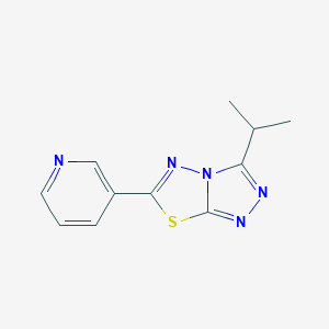 molecular formula C11H11N5S B483090 3-(Propan-2-yl)-6-(pyridin-3-yl)[1,2,4]triazolo[3,4-b][1,3,4]thiadiazole CAS No. 876888-20-9