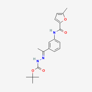 molecular formula C19H23N3O4 B4830905 tert-butyl 2-(1-{3-[(5-methyl-2-furoyl)amino]phenyl}ethylidene)hydrazinecarboxylate 