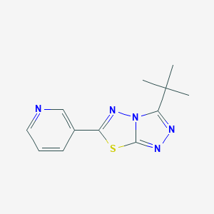 molecular formula C12H13N5S B483091 3-Tert-butyl-6-(3-pyridinyl)[1,2,4]triazolo[3,4-b][1,3,4]thiadiazole CAS No. 876888-24-3