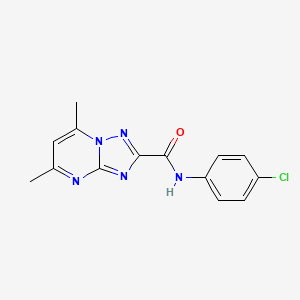 N-(4-chlorophenyl)-5,7-dimethyl-[1,2,4]triazolo[1,5-a]pyrimidine-2-carboxamide