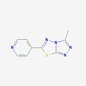 molecular formula C9H7N5S B483092 3-Methyl-6-(4-pyridinyl)[1,2,4]triazolo[3,4-b][1,3,4]thiadiazole CAS No. 896596-28-4