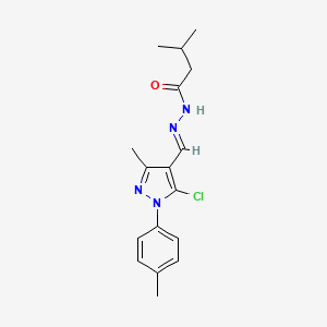 N'-{[5-chloro-3-methyl-1-(4-methylphenyl)-1H-pyrazol-4-yl]methylene}-3-methylbutanohydrazide