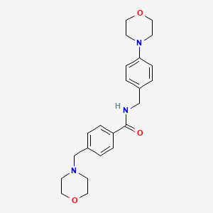 N-[4-(4-morpholinyl)benzyl]-4-(4-morpholinylmethyl)benzamide