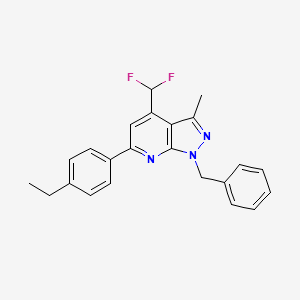 molecular formula C23H21F2N3 B4830974 1-benzyl-4-(difluoromethyl)-6-(4-ethylphenyl)-3-methyl-1H-pyrazolo[3,4-b]pyridine 