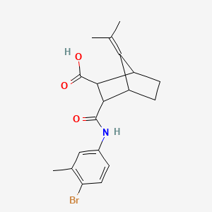 3-[(4-BROMO-3-METHYLANILINO)CARBONYL]-7-(1-METHYLETHYLIDENE)BICYCLO[2.2.1]HEPTANE-2-CARBOXYLIC ACID