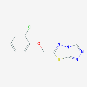 molecular formula C10H7ClN4OS B483099 6-[(2-Chlorophenoxy)methyl][1,2,4]triazolo[3,4-b][1,3,4]thiadiazole CAS No. 896838-96-3