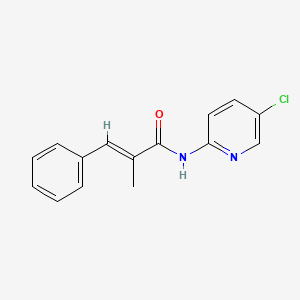 molecular formula C15H13ClN2O B4831016 (E)-N-(5-CHLORO-2-PYRIDYL)-2-METHYL-3-PHENYL-2-PROPENAMIDE 