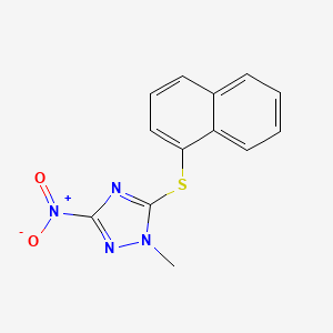 molecular formula C13H10N4O2S B4831020 1-Methyl-5-naphthalen-1-ylsulfanyl-3-nitro-1,2,4-triazole 