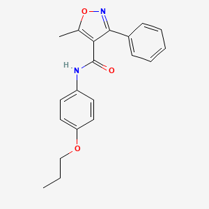 5-methyl-3-phenyl-N-(4-propoxyphenyl)-1,2-oxazole-4-carboxamide