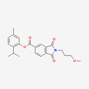 molecular formula C23H25NO5 B4831040 2-isopropyl-5-methylphenyl 2-(3-methoxypropyl)-1,3-dioxo-5-isoindolinecarboxylate 