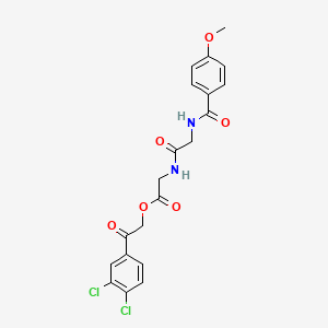 molecular formula C20H18Cl2N2O6 B4831045 2-(3,4-dichlorophenyl)-2-oxoethyl N-(4-methoxybenzoyl)glycylglycinate 