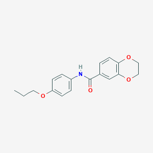 molecular formula C18H19NO4 B4831077 N-(4-propoxyphenyl)-2,3-dihydro-1,4-benzodioxine-6-carboxamide 