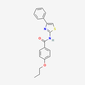 molecular formula C19H18N2O2S B4831094 N-(4-phenyl-1,3-thiazol-2-yl)-4-propoxybenzamide 